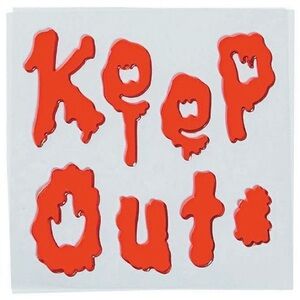 MUST BUNDLE Halloween Haunted House Bloody Gel Cling “Keep Out”